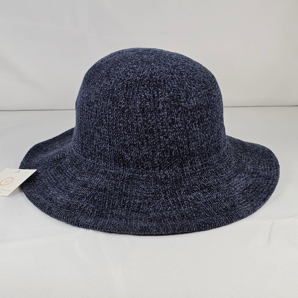 New Four Buttons by San Diego Hat Co Navy Womens Chenille Bucket Hat KNH2022OSNA